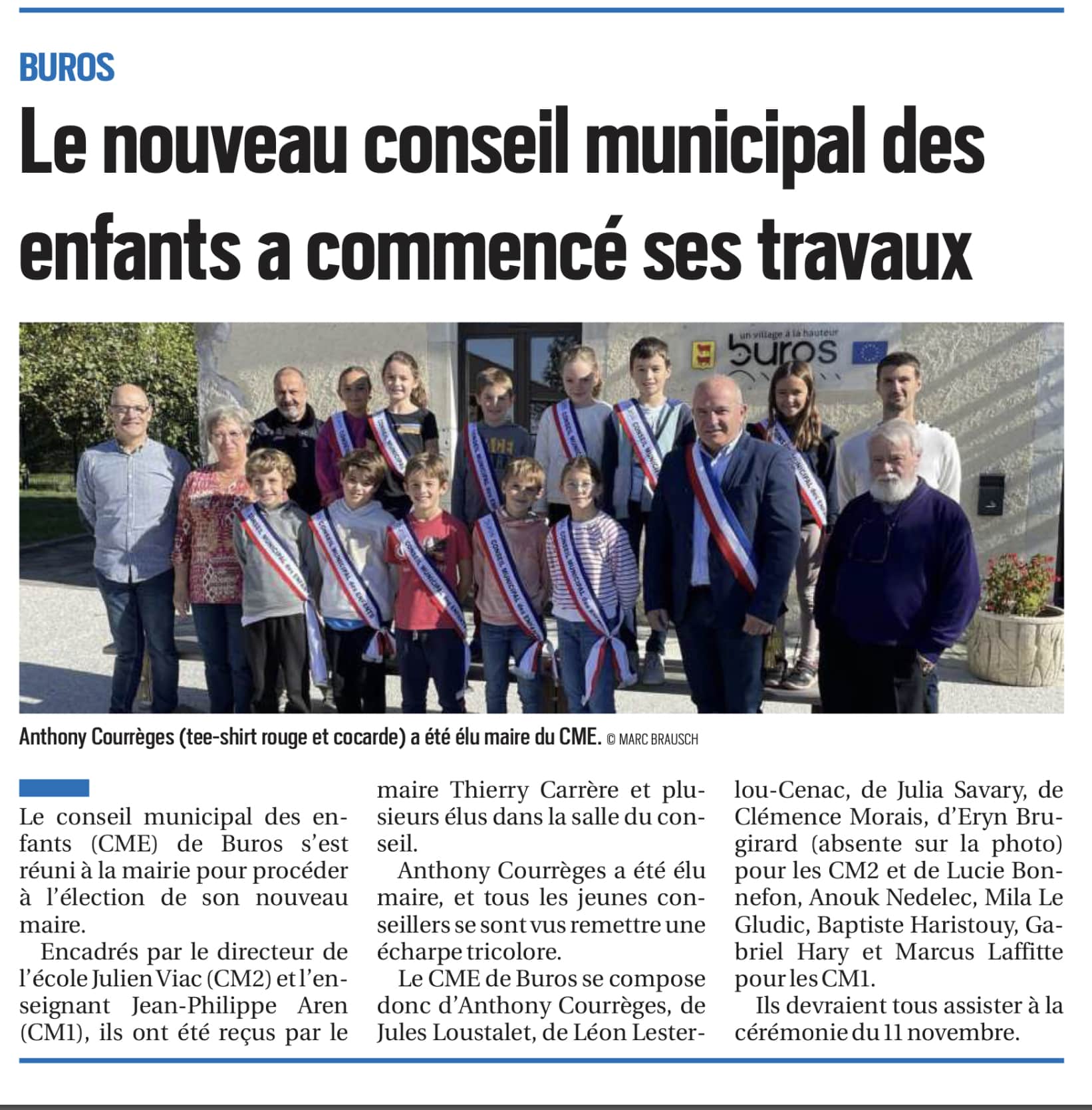 Nouveau Conseil Municipal Des Enfants Mairie De Buros